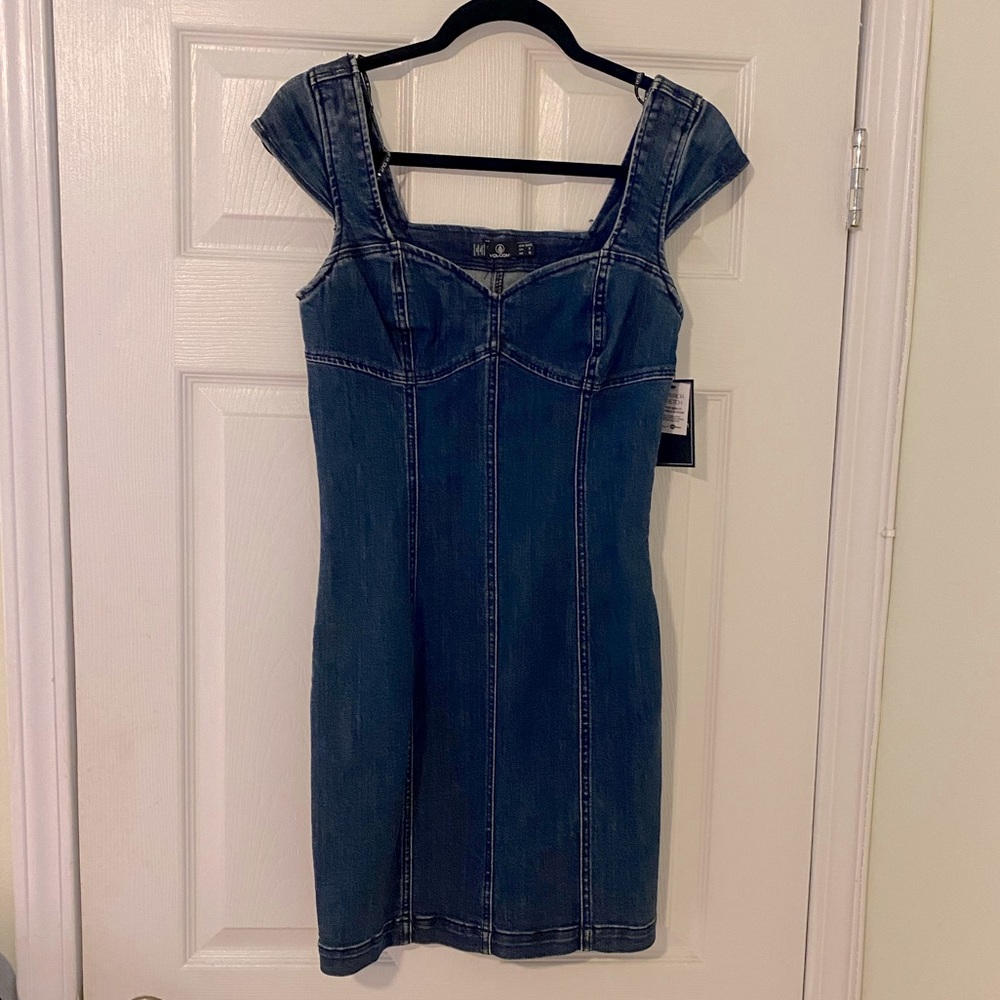NWT Volcom Denim Mini Dress size small